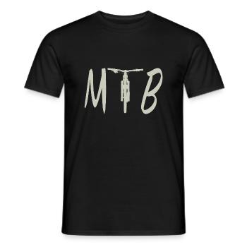 VTT VTT Vélo Cadeau - T-shirt homme - noir - Devant - AI Model Male 178 light (178cm)