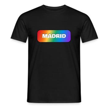 MADRID GAY PRIDE - T-shirt homme - noir - Devant - AI Model Male 178 light (178cm)