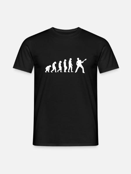 Evolution Gitarrist - Männer T-Shirt - Schwarz