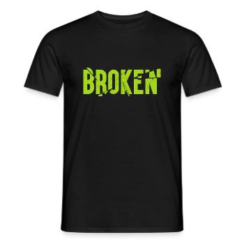 Broken - Men's T-Shirt - black - Front - AI Model Male 178 light (178cm)