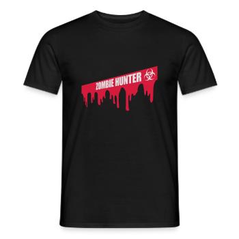 zombie hunter Halloween Quote - Men's T-Shirt - black - Front - AI Model Male 178 light (178cm)