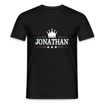 Jonathan - Männer T-Shirt - Schwarz - Vorne - AI Model Male 178 light (178cm)