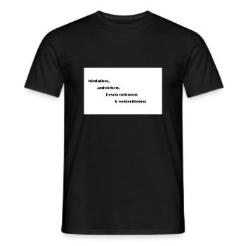 Spruch Merch lustig - Männer T-Shirt - Schwarz - Vorne - AI Model Male 178 light (178cm)