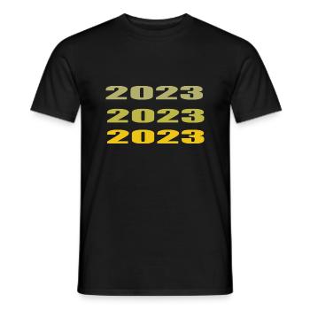 Bonne Année 2023 Nouvel Année - T-shirt homme - noir - Devant - AI Model Male 178 light (178cm)
