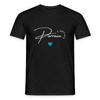 Captain parrain - T-shirt homme - noir - Devant - AI Model Male 178 light (178cm)