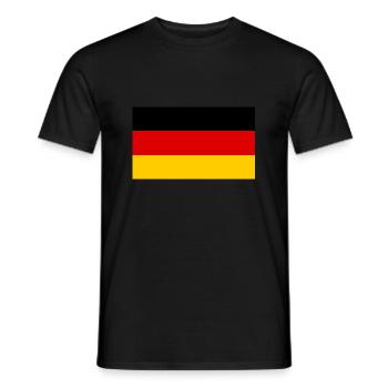 Deutschland Flagge - Männer T-Shirt - Schwarz - Vorne - AI Model Male 178 light (178cm)