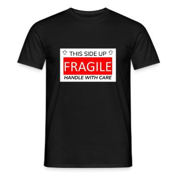 fragile - Men's T-Shirt - black - Front - AI Model Male 178 light (178cm)