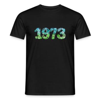 50e anniversaire vintage rétro Né en 1973 Anniversaire - T-shirt homme - noir - Devant - AI Model Male 178 light (178cm)