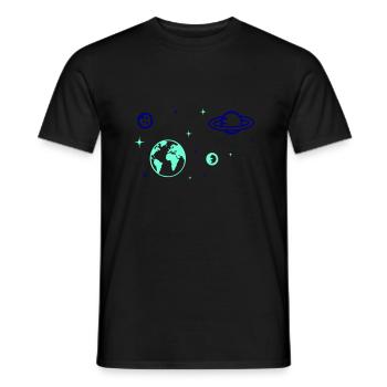 Univers - T-shirt homme - noir - Devant - AI Model Male 178 light (178cm)