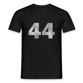 Birthday 44 years - Men's T-Shirt - black - Front - AI Model Male 178 light (178cm)