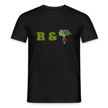 Vegetables Fresh Beets Farmers Music Vegan - Men's T-Shirt - black - Front - AI Model Male 178 light (178cm)