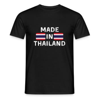 Fabriqué en Thaïlande - Drapeau thaïlandais - T-shirt homme - noir - Devant - AI Model Male 178 light (178cm)