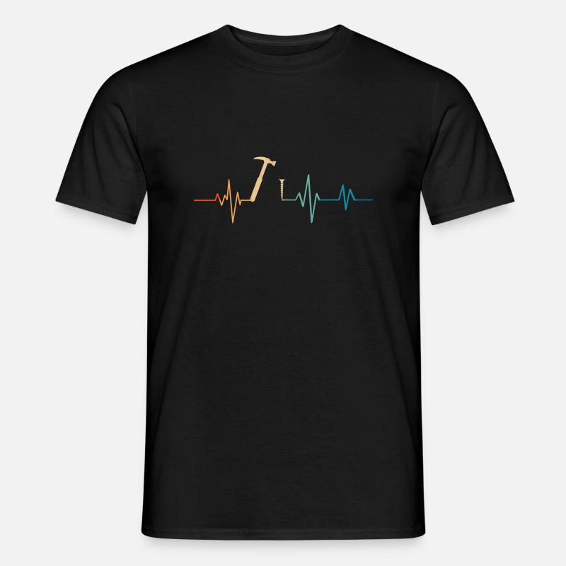 Tischlerherzschlag - Geschenkidee - Männer T-Shirt - Schwarz