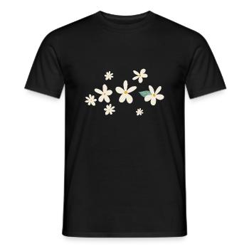 Flowers Daisies Gift Idea - Men's T-Shirt - black - Front - AI Model Male 178 light (178cm)