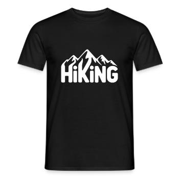 Wandern Typografie - Wandern Design - Männer T-Shirt - Schwarz - Vorne - AI Model Male 178 light (178cm)