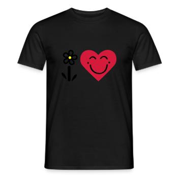 ICH LIEBE SMILE 3 - Männer T-Shirt - Schwarz - Vorne - AI Model Male 178 light (178cm)