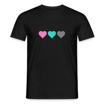 heart - Men's T-Shirt - black - Front - AI Model Male 178 light (178cm)