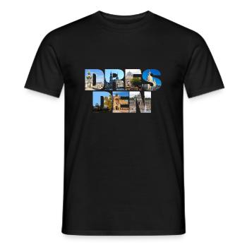 Dresden Sachsen Deutschland - Männer T-Shirt - Schwarz - Vorne - AI Model Male 178 light (178cm)