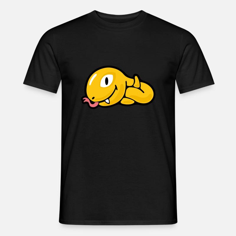 Smiley Snake - Männer T-Shirt - Schwarz
