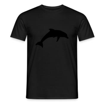 silhouette de dauphin - T-shirt homme - noir - Devant - AI Model Male 178 light (178cm)