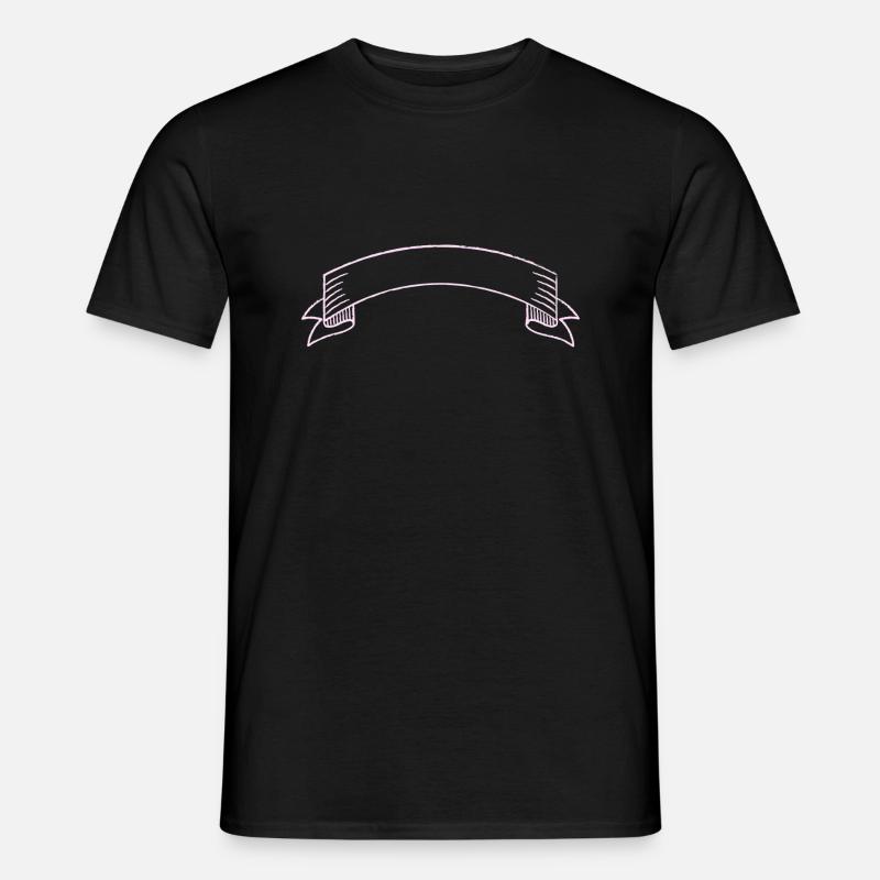 Pinker Banner - Männer T-Shirt - Schwarz