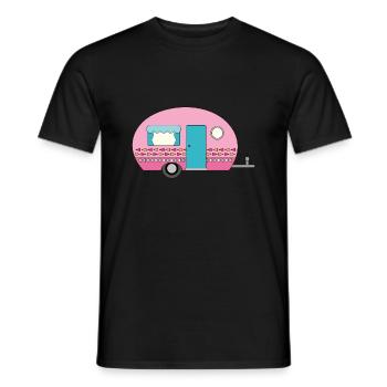 Wohnwagen Camping Lustiges - Männer T-Shirt - Schwarz - Vorne - AI Model Male 178 light (178cm)
