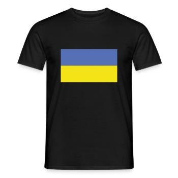 Drapeau Ukraine - je soutiens l'ukraine - T-shirt homme - noir - Devant - AI Model Male 178 light (178cm)