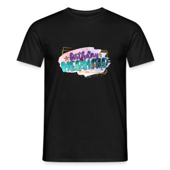 Ocean Sublimation - Men's T-Shirt - black - Front - AI Model Male 178 light (178cm)