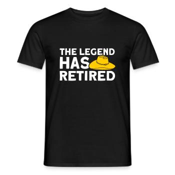 Officier de police à la retraite Officier de police du service de police - T-shirt homme - noir - Devant - AI Model Male 178 light (178cm)
