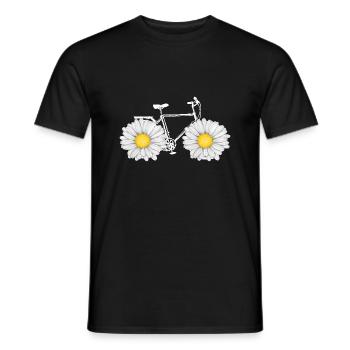 Chamomile bike - Men's T-Shirt - black - Front - AI Model Male 178 light (178cm)