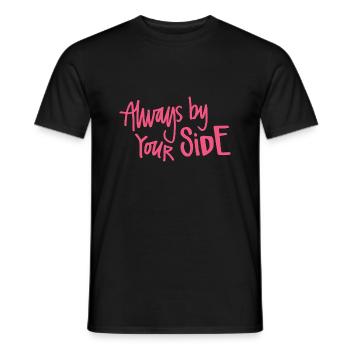 Always by Your SIDE Pink - Männer T-Shirt - Schwarz - Vorne - AI Model Male 178 light (178cm)