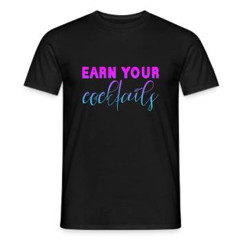 Gagnez vos cocktails - T-shirt homme - noir - Devant - AI Model Male 178 light (178cm)