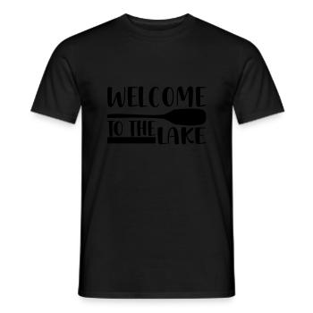 21 wel venir au lac - T-shirt homme - noir - Devant - AI Model Male 178 light (178cm)