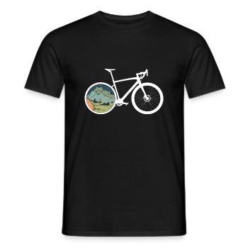 Gravel Bike Camp Rennrad Fahrrad lustiges Geschenk - Männer T-Shirt - Schwarz - Vorne - AI Model Male 178 light (178cm)