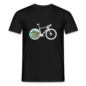 Gravel Bike See Rennrad Fahrrad lustige Geschenk - Männer T-Shirt - Schwarz - Vorne - AI Model Male 178 light (178cm)