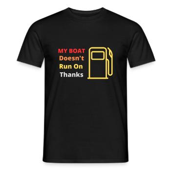 My Boat Doesn't Run On Thanks - T-shirt homme - noir - Devant - AI Model Male 178 light (178cm)