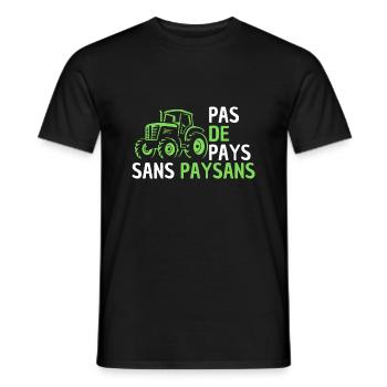 tractor, farmer, peasant, I am a farmer - Men's T-Shirt - black - Front - AI Model Male 178 light (178cm)