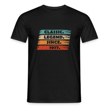 47th Anniversary 1977 - Legend Since Vintage Ret - Men's T-Shirt - black - Front - AI Model Male 178 light (178cm)