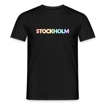 Stockholm Schweden Regenbogen LGBTQ Gay Pride - Männer T-Shirt - Schwarz - Vorne - AI Model Male 178 light (178cm)