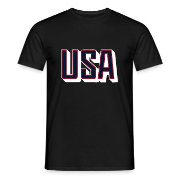 USA 2024 - Men's T-Shirt - black - Front - AI Model Male 178 light (178cm)