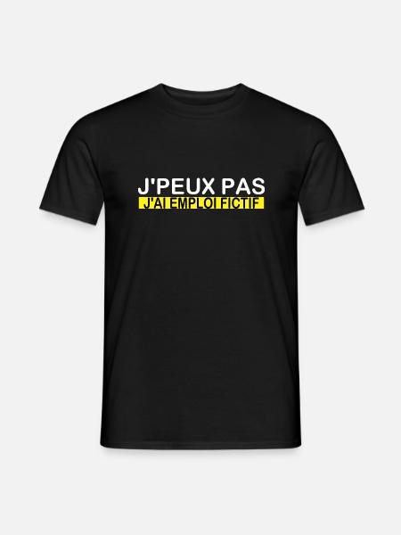 Ich kann nicht, ich habe einen fiktiven Job - Männer T-Shirt - Schwarz