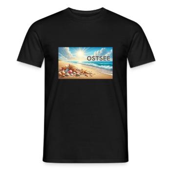 Ostsee - Männer T-Shirt - Schwarz - Vorne - AI Model Male 178 light (178cm)