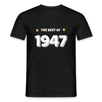 Best of 1947 - Men's T-Shirt - black - Front - AI Model Male 178 light (178cm)