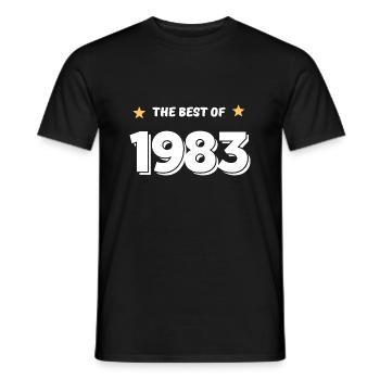 Best of 1983 - Men's T-Shirt - black - Front - AI Model Male 178 light (178cm)