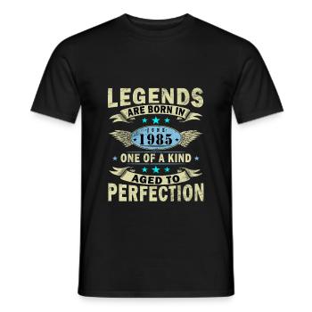 Juin 1985 Jubilé 1985 Légendes Juin - T-shirt homme - noir - Devant - AI Model Male 178 light (178cm)
