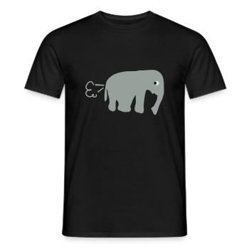 elephant_fart - T-shirt homme - noir - Devant - AI Model Male 178 light (178cm)