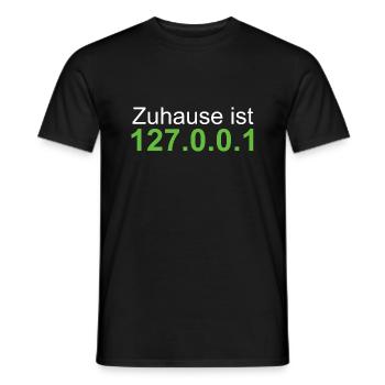 Localhost 127.0.0.1 Zuhause - Männer T-Shirt - Schwarz - Vorne - AI Model Male 178 light (178cm)