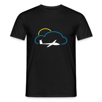 Planeur nuage soleil glisser cadeau pilote - T-shirt homme - noir - Devant - AI Model Male 178 light (178cm)