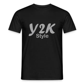 Y2k style 2000er Jahre - Männer T-Shirt - Schwarz - Vorne - AI Model Male 178 light (178cm)