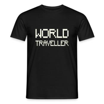 World Traveller - Men's T-Shirt - black - Front - AI Model Male 178 light (178cm)